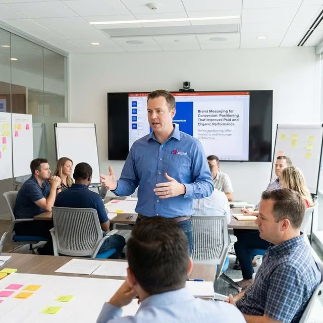 Creative strategy workshop focused on positioning and conversion messaging