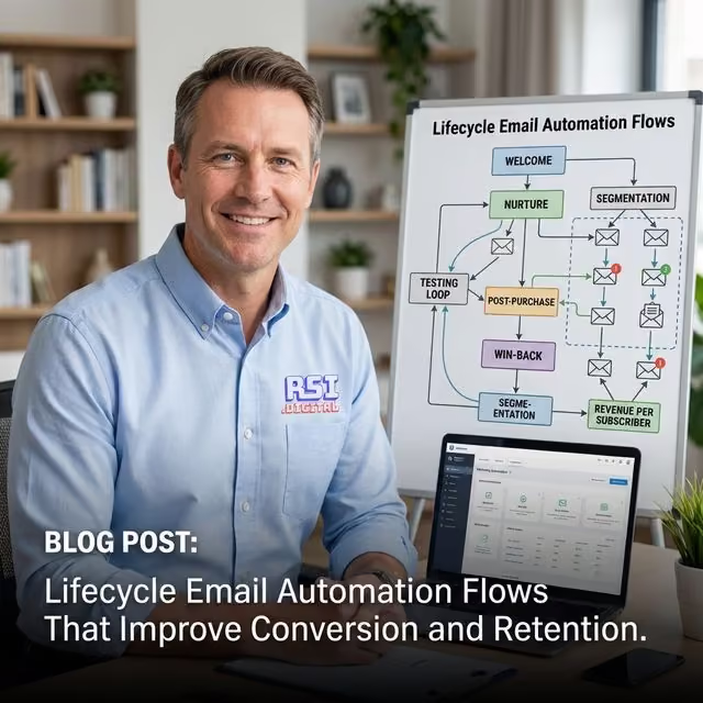 Marketing automation workflow diagram for segmented email lifecycle campaigns